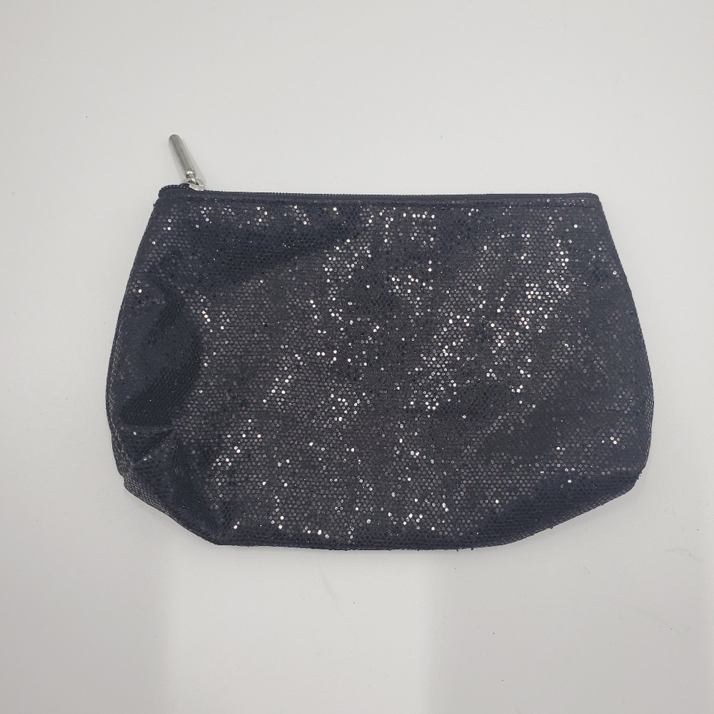 H&M Black Sequins Mini Clutch Bag Makeup Travel